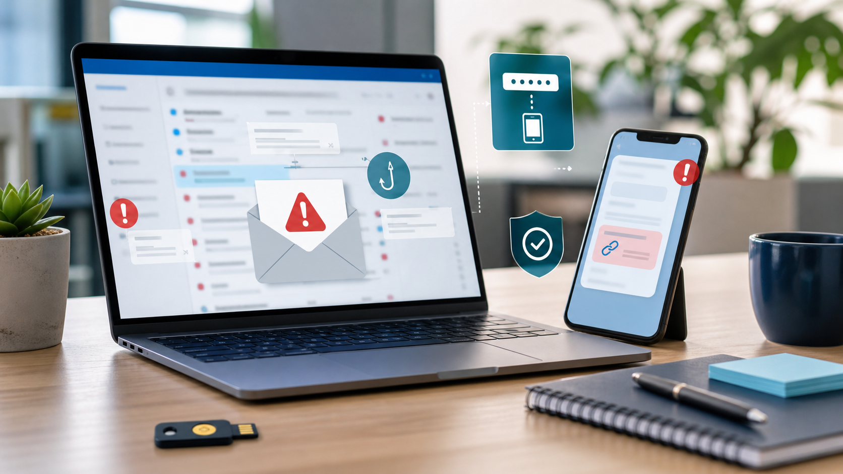 Cyber security phishing awareness workstation
